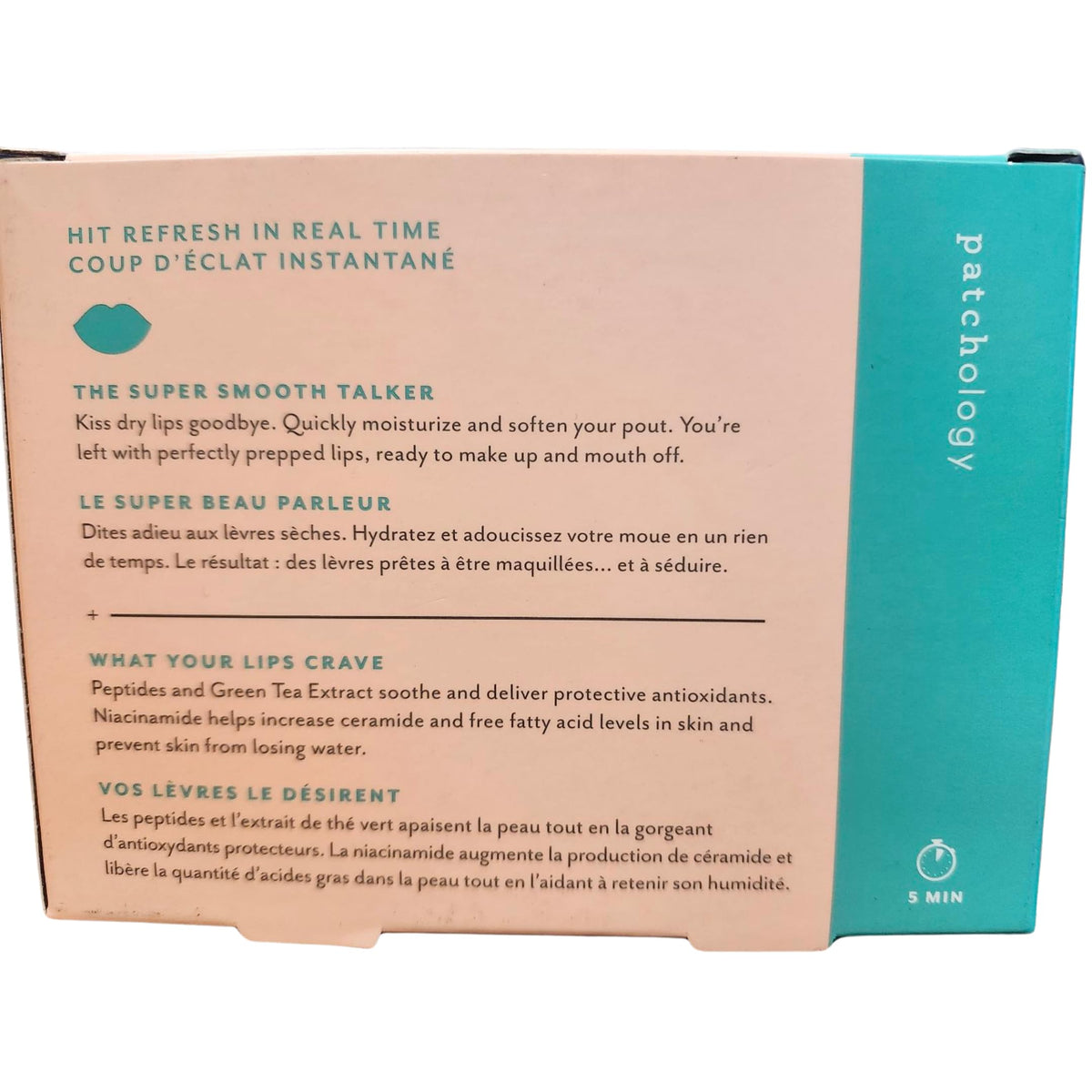 Patchology held in hand for scale to show compact, travel-ready treatment convenience