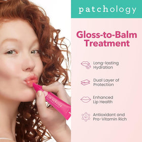 Patchology 15ml tube beside a coin for compact, travel-friendly benefit