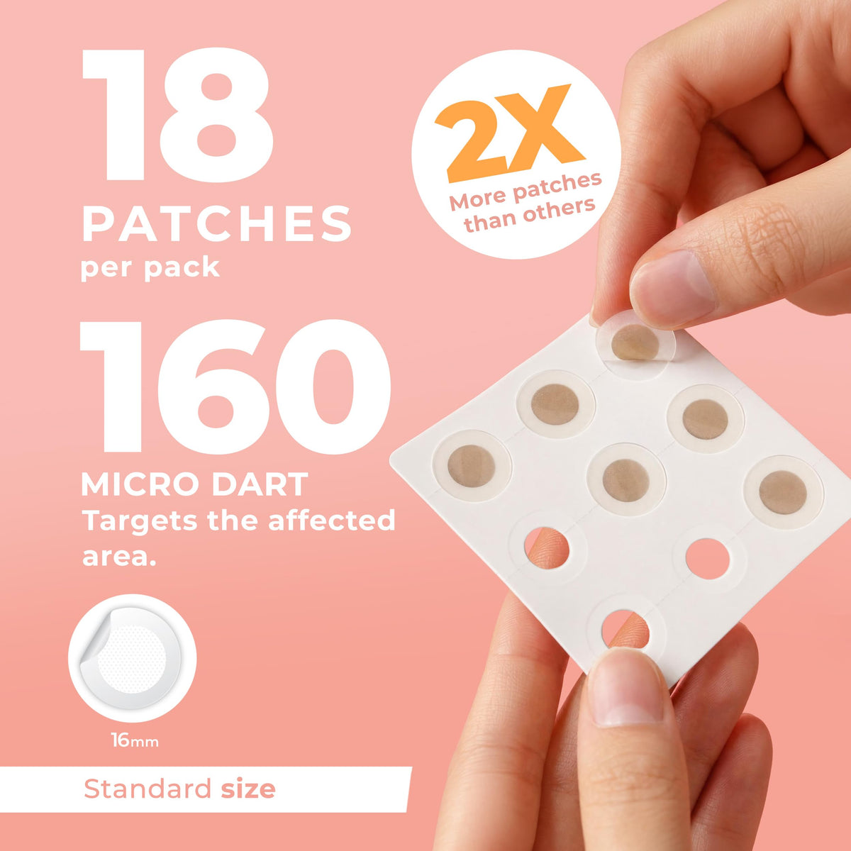 PatchRx close-up microdart texture highlighting absorption