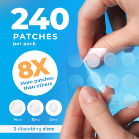 PatchRx patches on bathroom counter in lifestyle scene for daily use