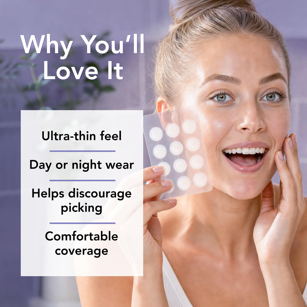PatchRx lifestyle shot in bathroom routine showing easy application