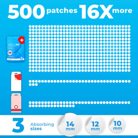 PatchRx patch applied on cheek protecting blemish while skin rests