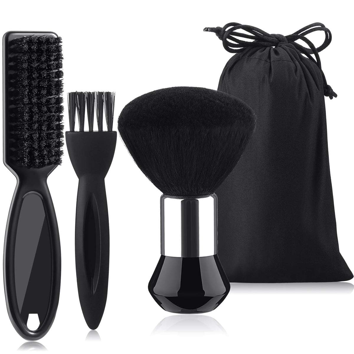 Patelai front view of neck duster and brushes, fast hair removal
