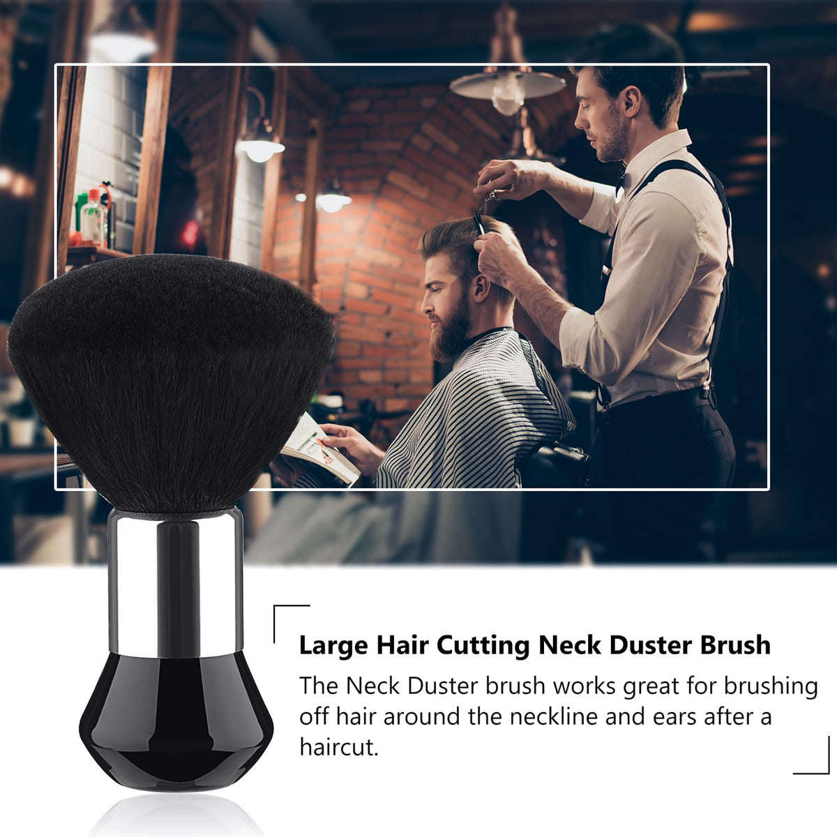 Patelai razor edge brush used on hairline, precise trimming benefit