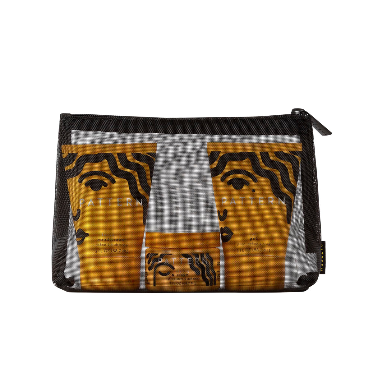 PATTERN styling cream and gel texture swatches illustrating lightweight, non-greasy formulas