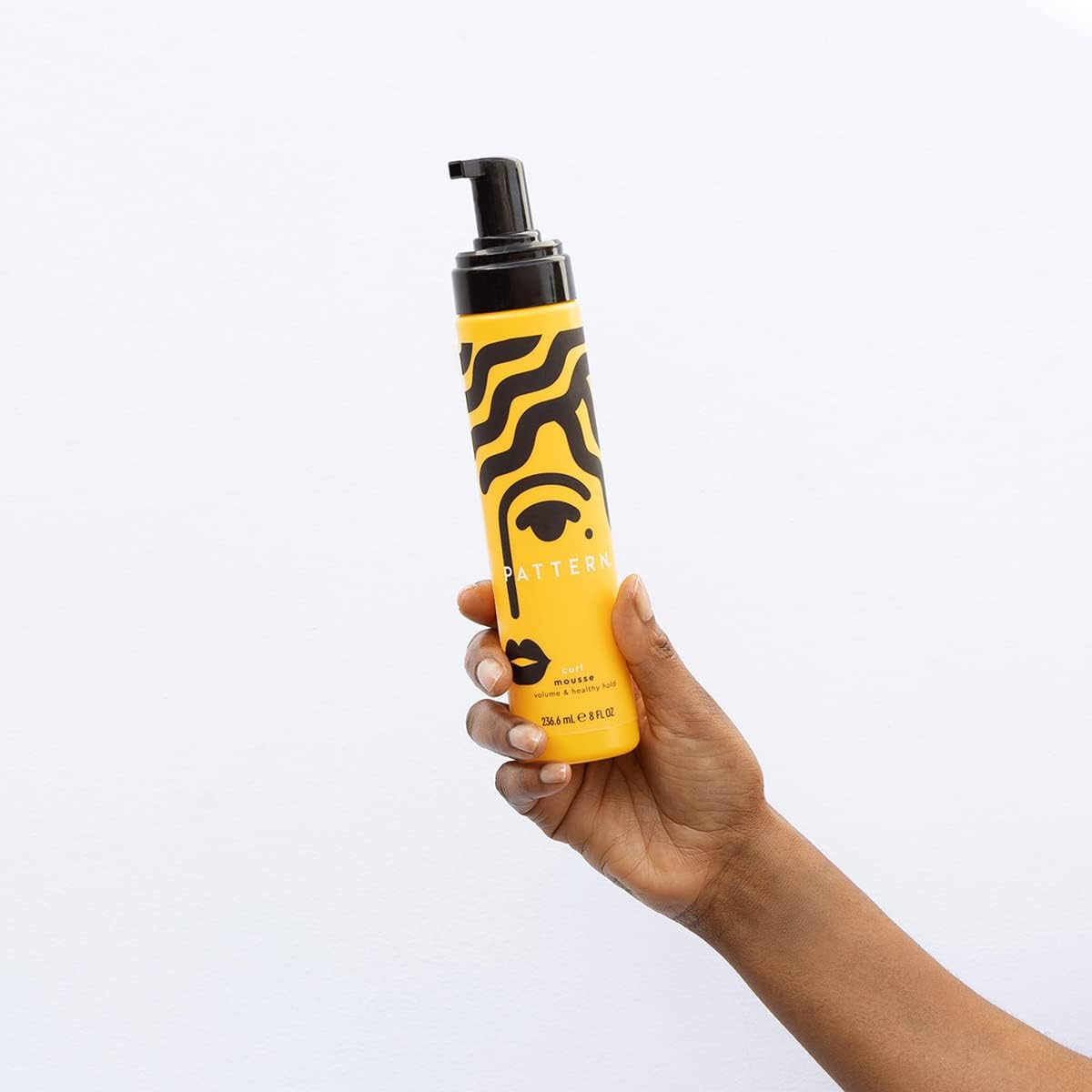 PATTERN curl mousse on vanity in a bathroom lifestyle scene suggesting everyday ease of use