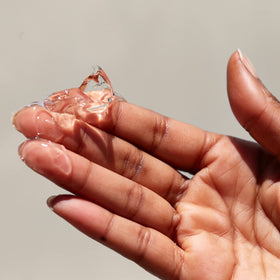 PATTERN gel being applied to wet curls demonstrating slip and even coverage benefit