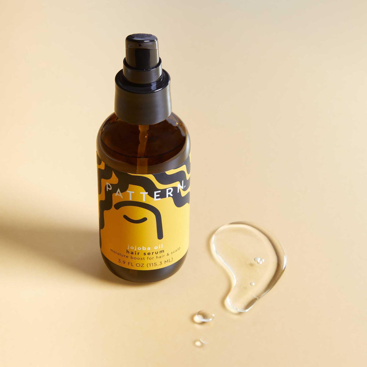 PATTERN bottle on bathroom shelf in lifestyle setting conveying daily use