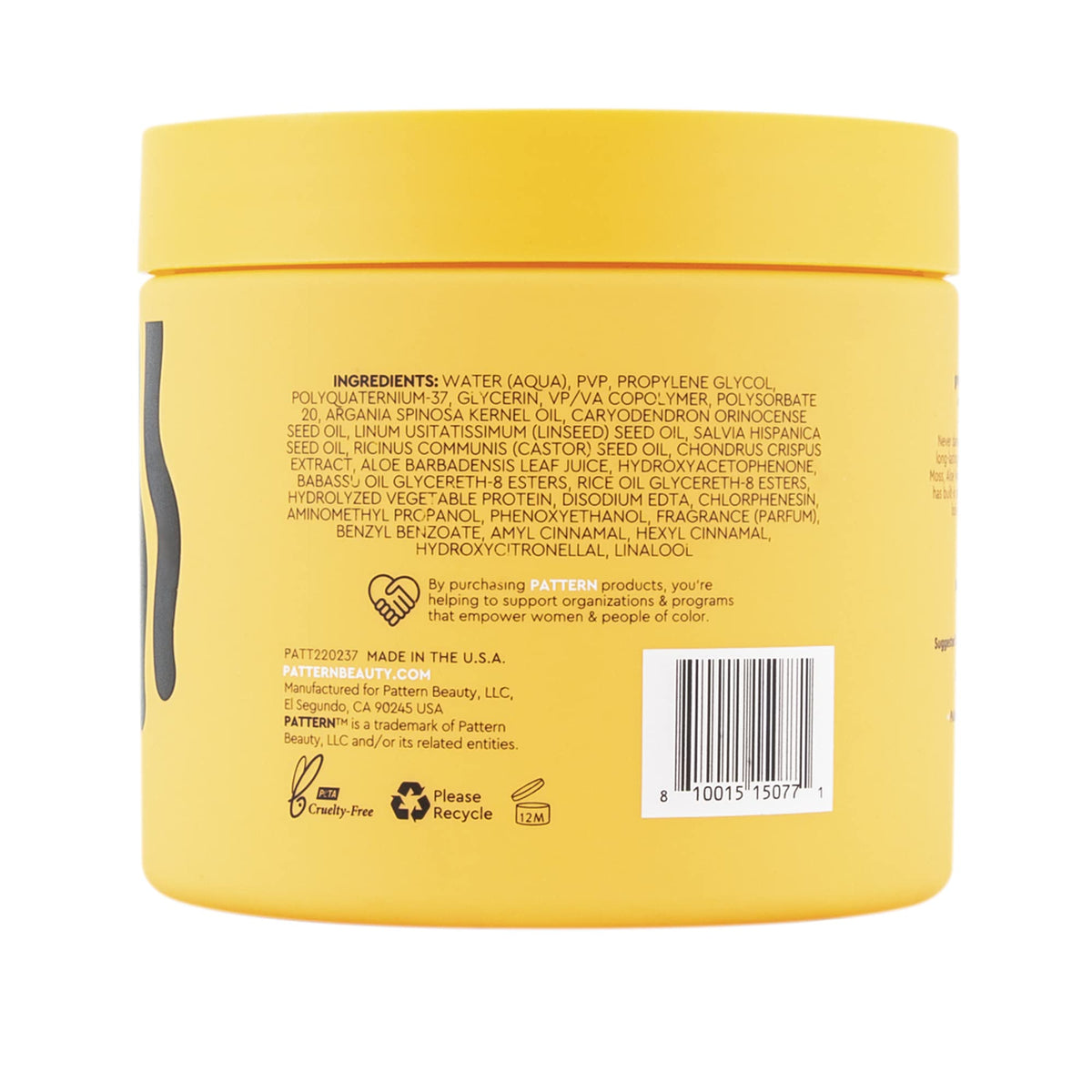 PATTERN label reading sea moss aloe chia seeds highlighting nourishing ingredients benefit