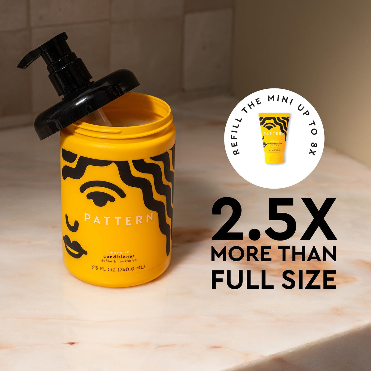 PATTERN bottle inside travel bag with gym essentials showing on-the-go readiness benefit