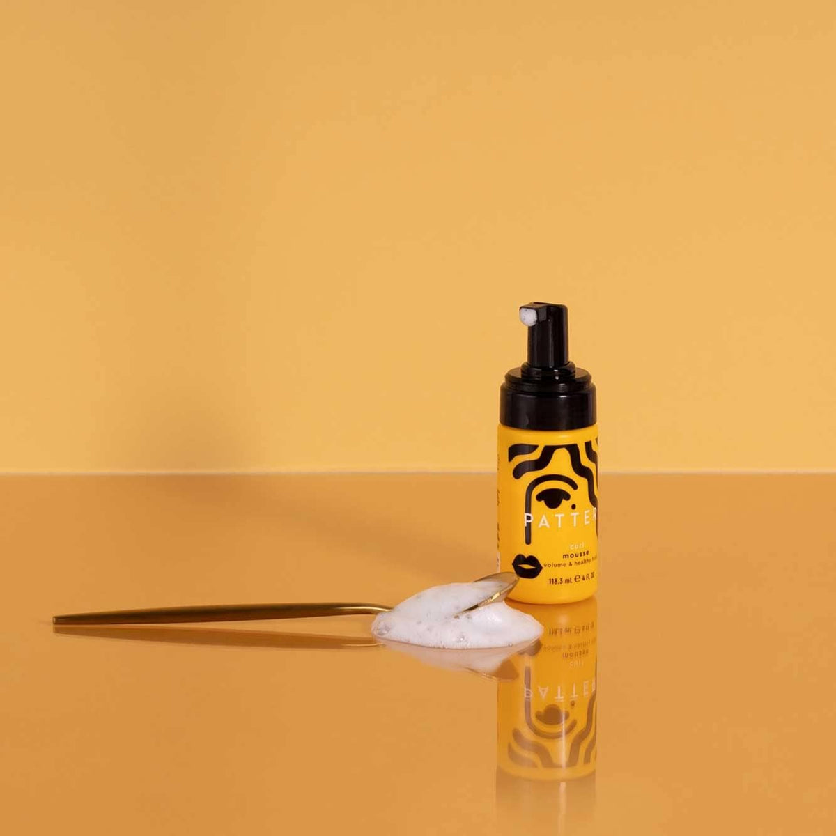 PATTERN foam texture close-up demonstrating lightweight airy mousse for soft definition
