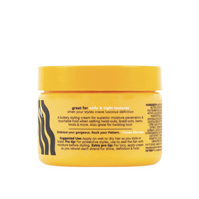 PATTERN mini styling cream used on locs emphasizing hold and moisture benefit