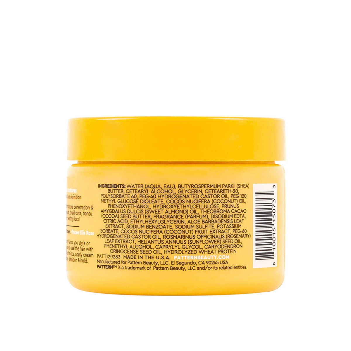 PATTERN mini styling cream applied to curly hair demonstrating defined, frizz-reduced curls
