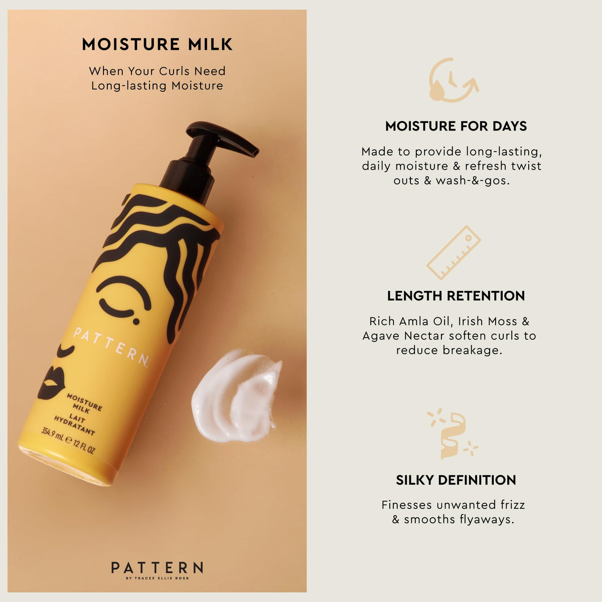 PATTERN application in hand showing product dispersion and effortless slip