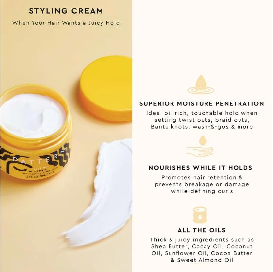 PATTERN strong hold gel applied to strand for long-lasting definition and control