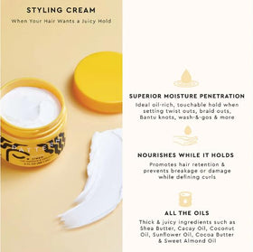 PATTERN strong hold gel applied to strand for long-lasting definition and control