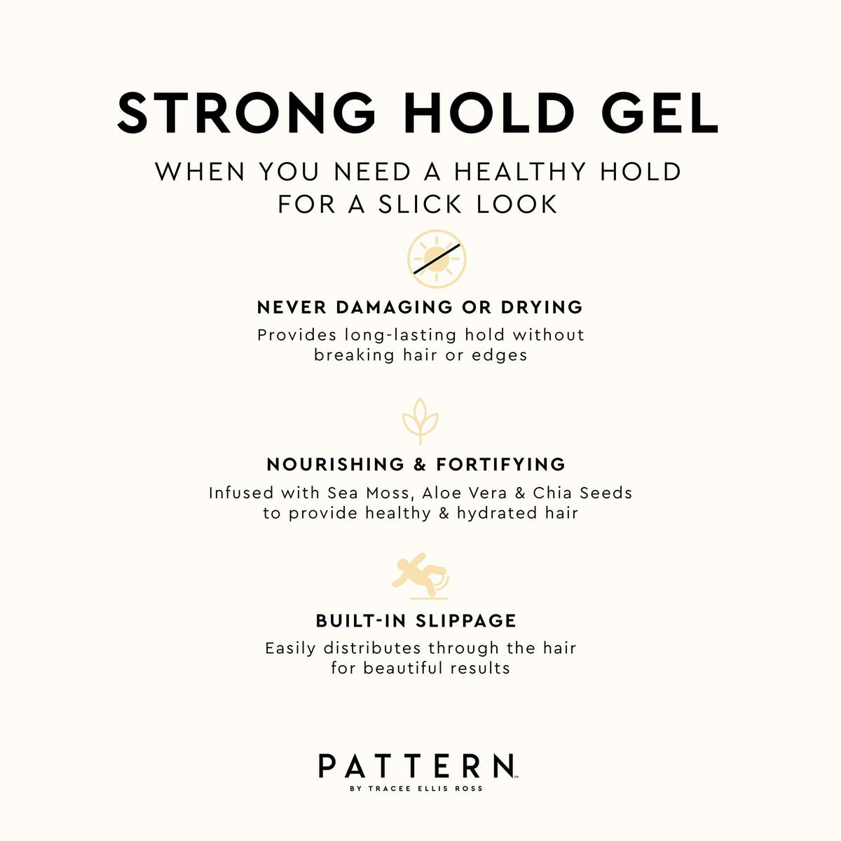 PATTERN styled wash-and-go on model showing defined curls and natural movement benefit