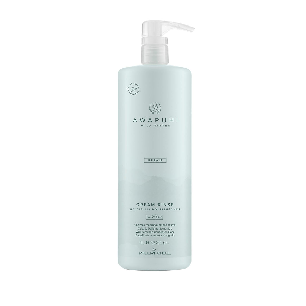 Awapuhi Wild Ginger front packaging shows the bottle and brand, highlighting volume and benefits