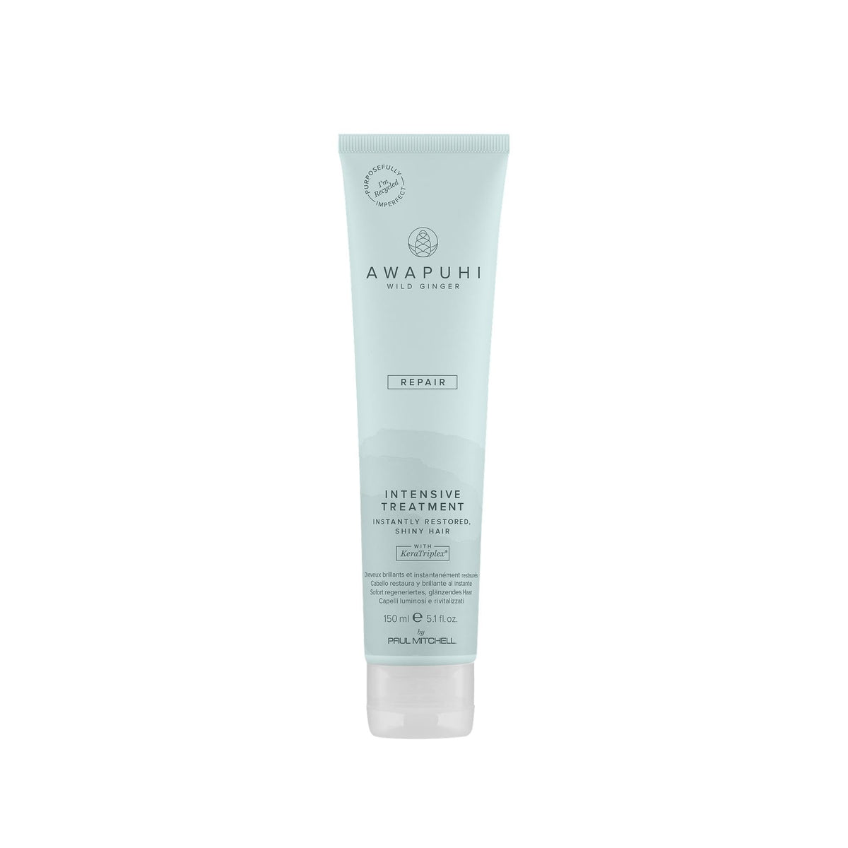 Paul Mitchell Awapuhi Wild Ginger front bottle showing product and benefits