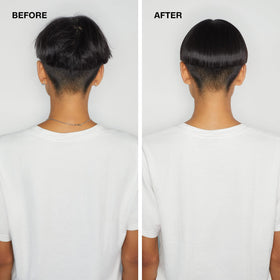 Paul Mitchell before and after drying comparison demonstrating reduced frizz