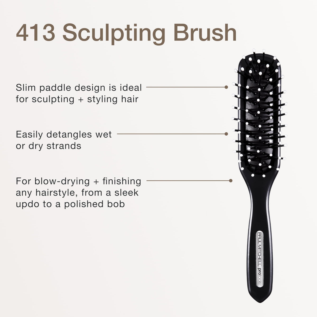 Paul Mitchell bristles closeup demonstrating gentle detangling benefit