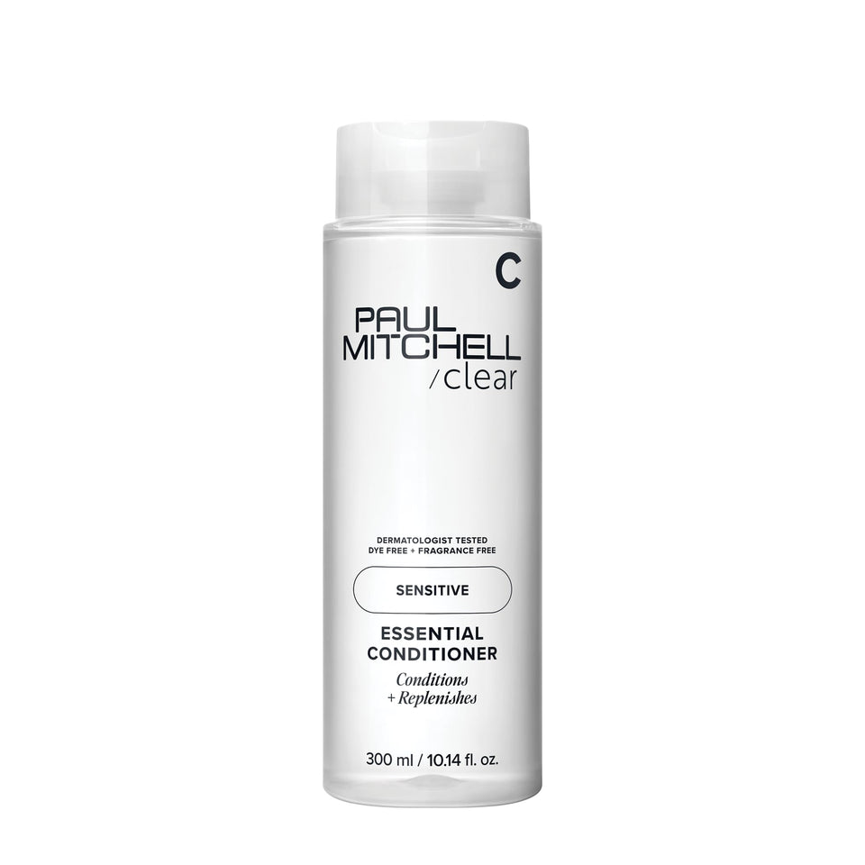 Paul Mitchell front packaging showing fragrance-free conditioner, clear benefit visible