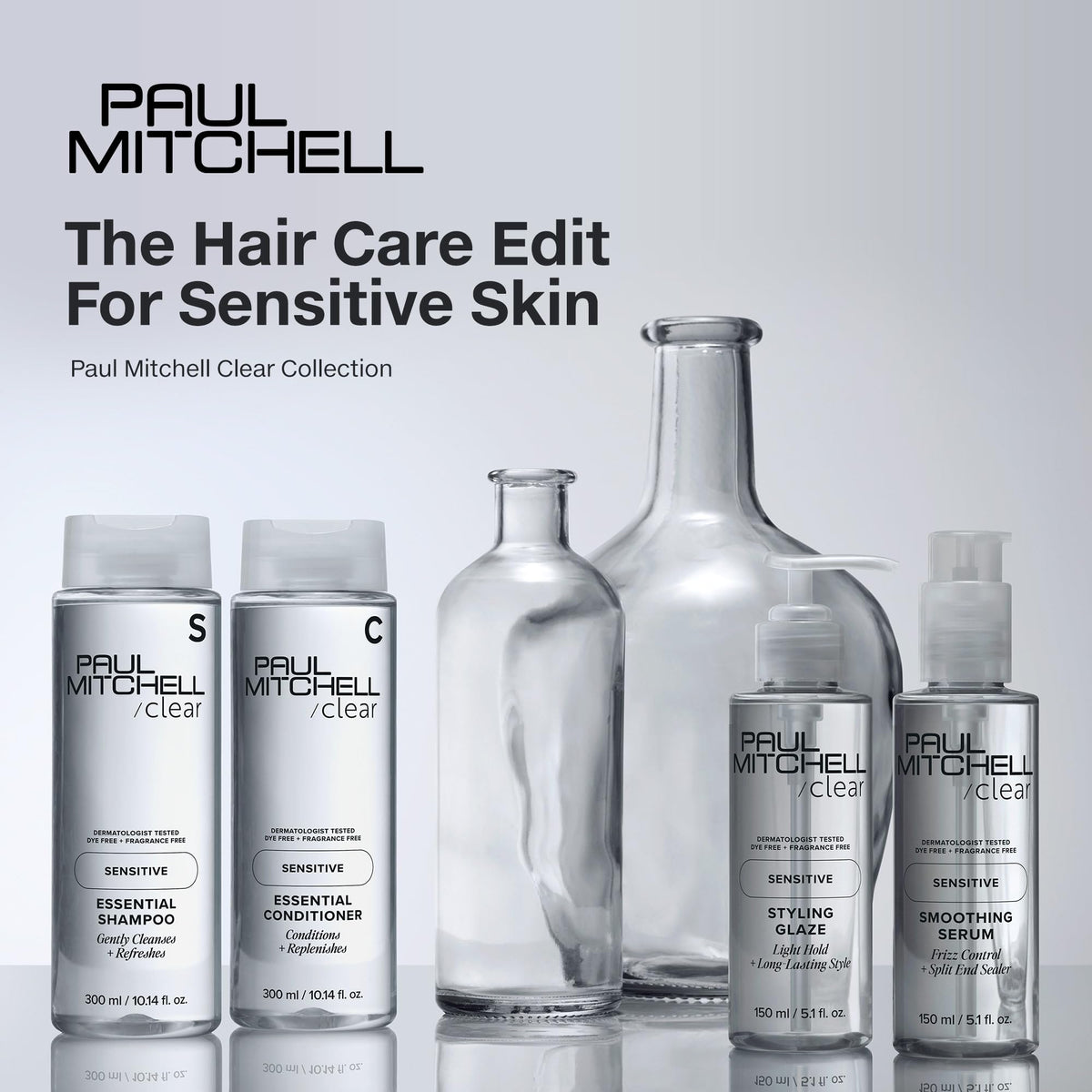 Paul Mitchell before and after blowout showing reduced frizz and shine