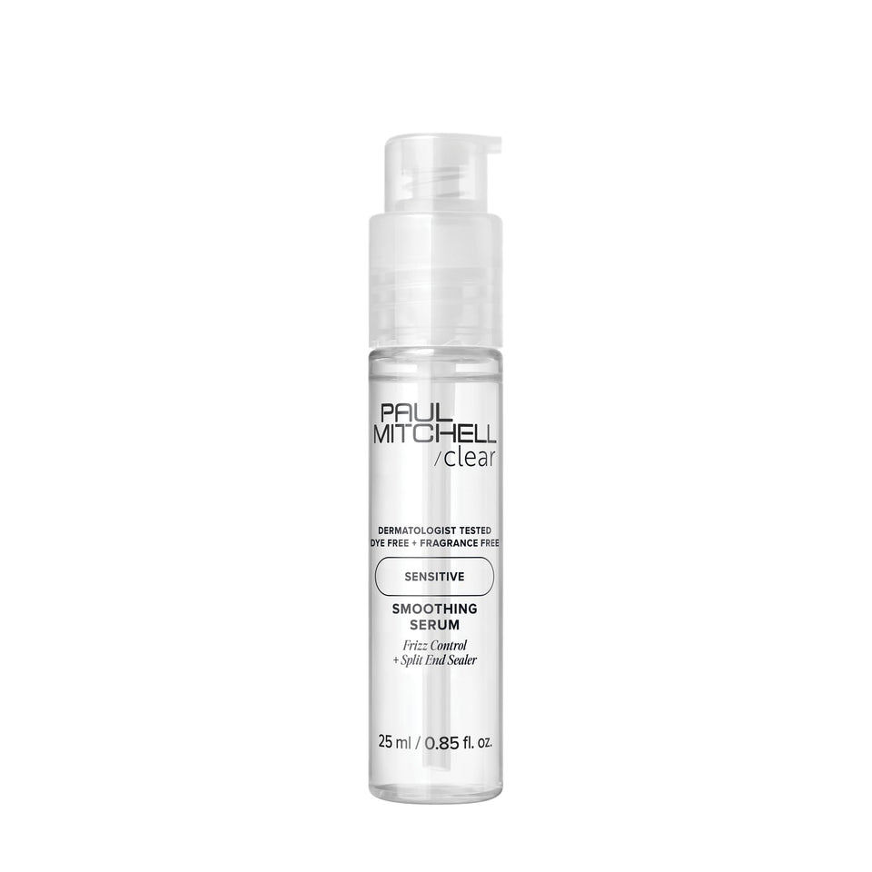 Paul Mitchell front packaging showing clear smoothing serum benefits