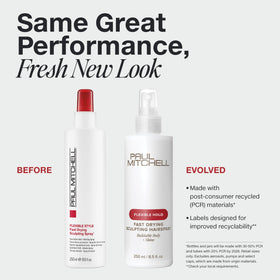 Paul Mitchell nozzle close-up demonstrating fine mist for even coverage benefit