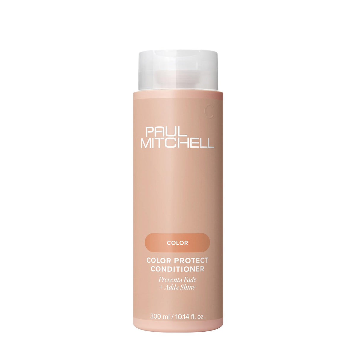Paul Mitchell front bottle view showing color-safe protection and salon finish
