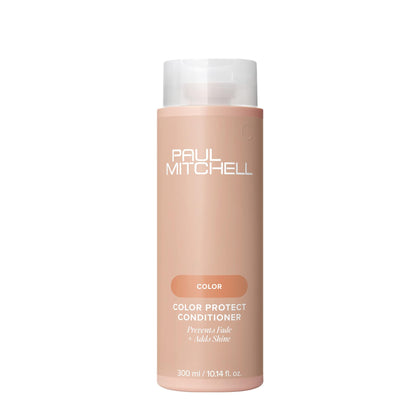 Paul Mitchell front bottle view showing color-safe protection and salon finish