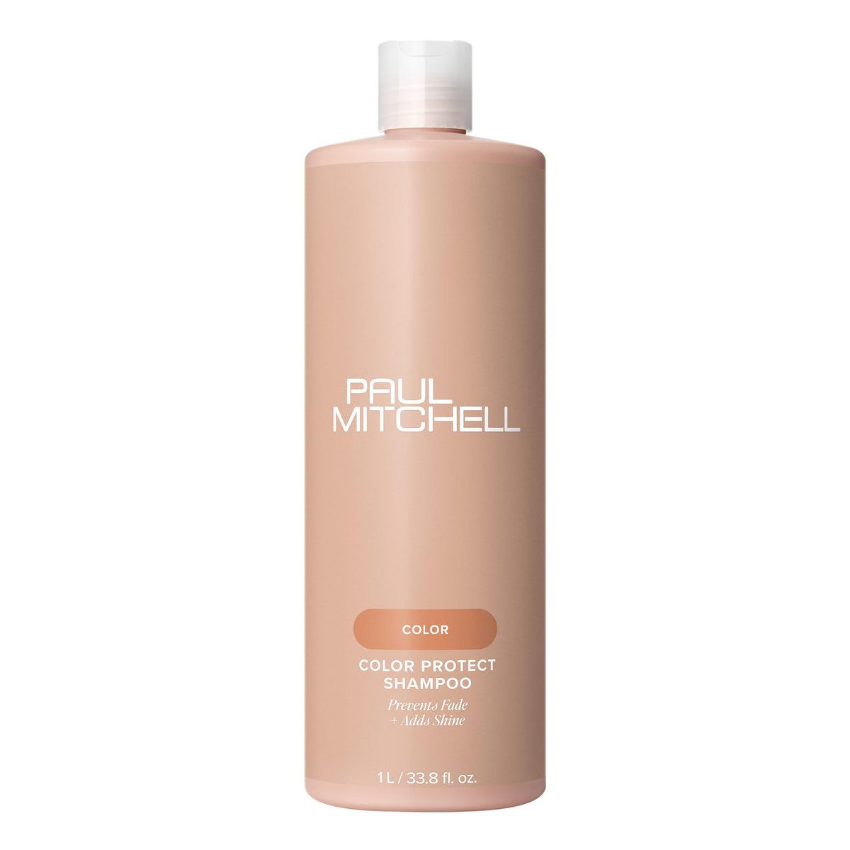 Paul Mitchell front bottle view showing label and salon-size benefit