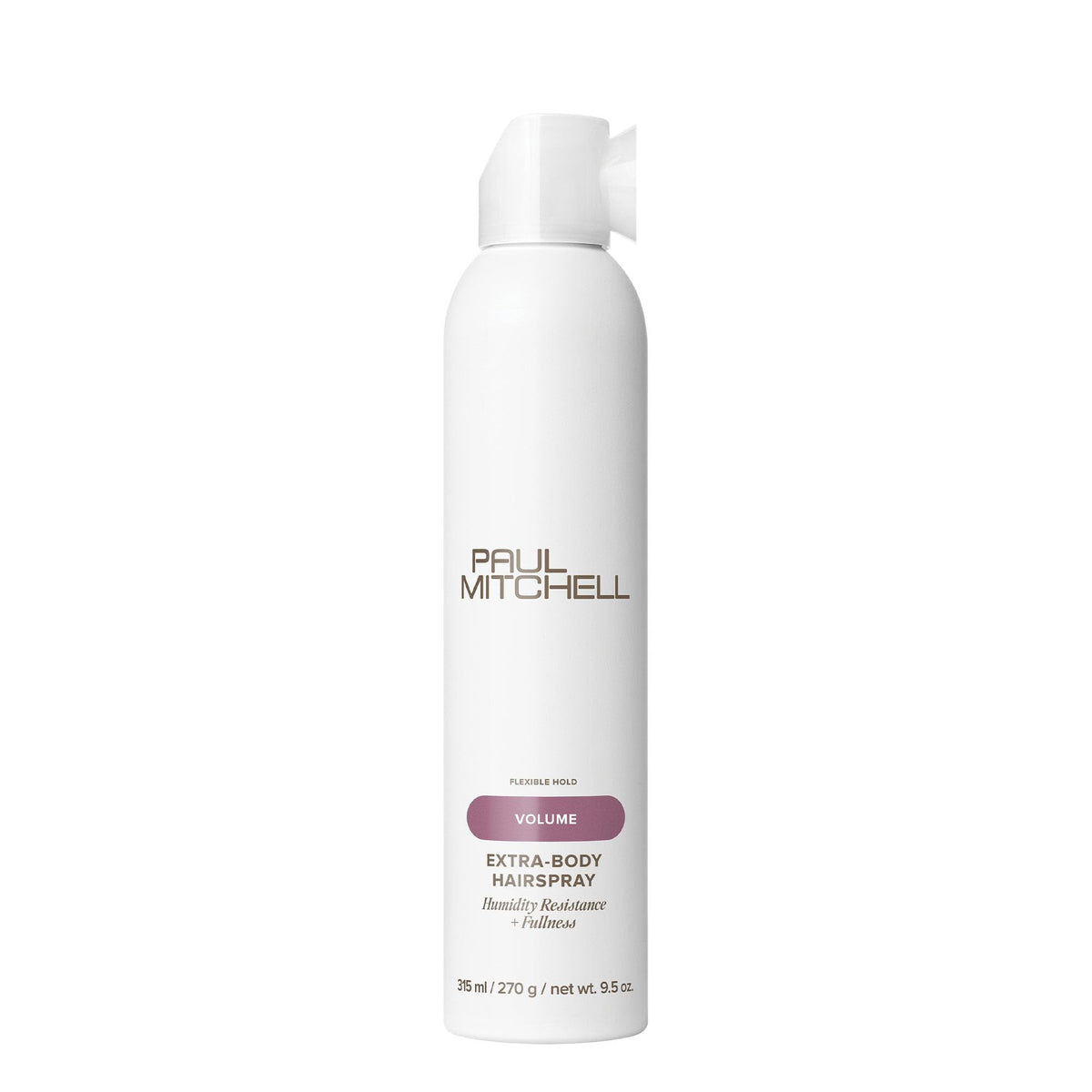 Paul Mitchell front packaging showing 9.5 oz can and product branding benefit volume