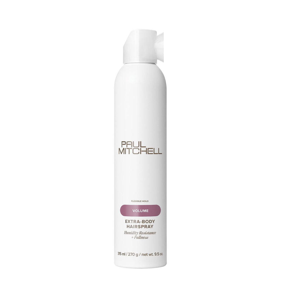 Paul Mitchell front packaging showing 9.5 oz can and product branding benefit volume