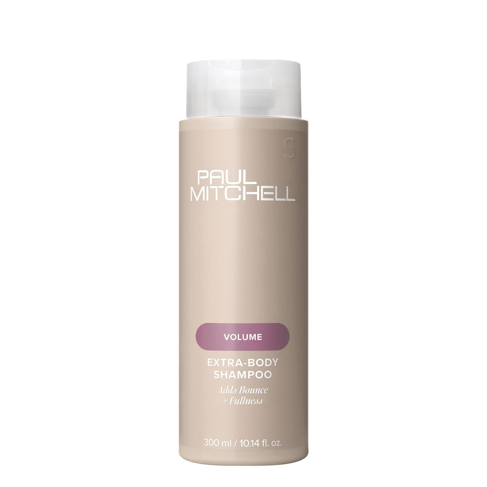 Paul Mitchell front packaging showing product and benefits for fuller hair