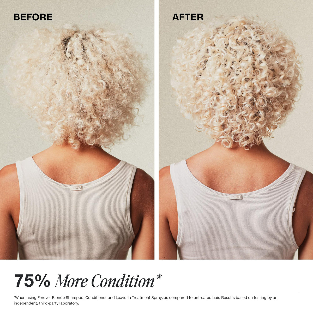 Before and after lightened hair using Paul Mitchell, improves softness and manageability
