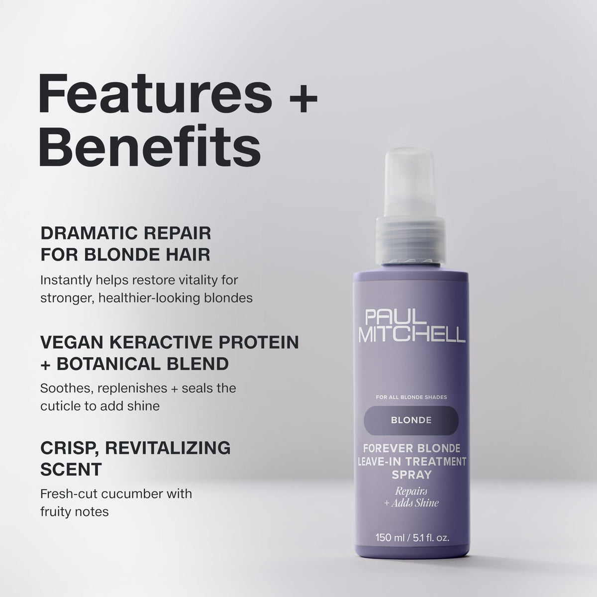 Close-up of product mist on hair texture, Paul Mitchell smooths cuticles