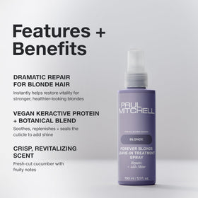 Close-up of product mist on hair texture, Paul Mitchell smooths cuticles