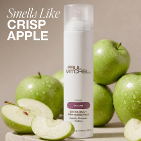 Paul Mitchell hairspray securing a styled updo for event-ready hold benefit