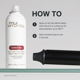 Paul Mitchell applied prior to curling iron for flexible hold