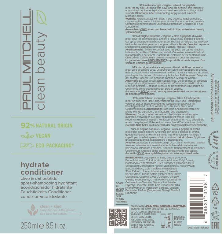 Paul Mitchell ingredients label close-up, emphasizing transparent natural-ingredient benefit