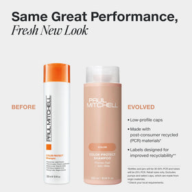 Paul Mitchell label close-up highlighting ingredients and product info benefit