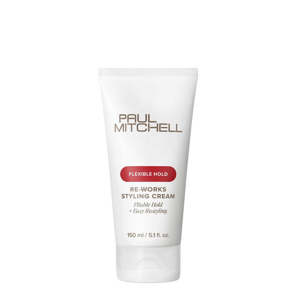 Paul Mitchell Re-Works front packaging showing product name and size benefit: clear branding