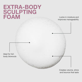 Paul Mitchell foam texture dispensed to show lightweight, thickening effect