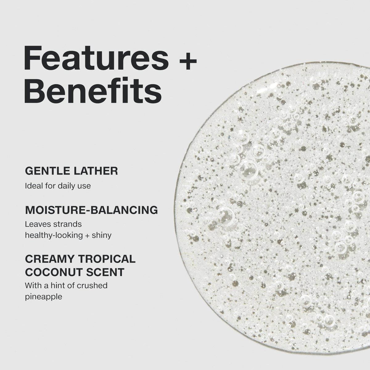 Paul Mitchell close-up of shampoo texture highlighting smooth foam and easy spread