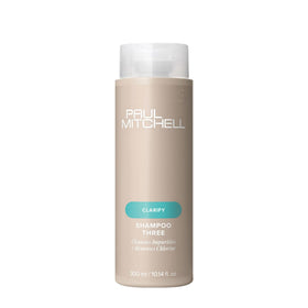Paul Mitchell Shampoo Three front packaging shows 10.14 fl oz bottle for effective chlorine removal