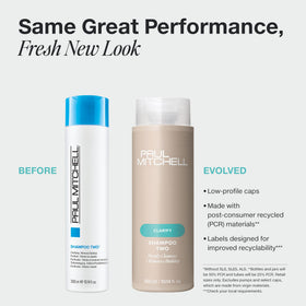 Paul Mitchell back label with directions and ingredient clarity benefit