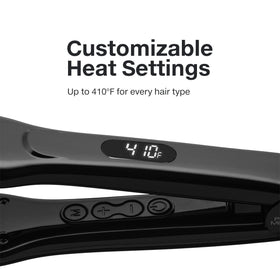 Paul Mitchell size comparison showing 1.25 inch plate coverage and speed
