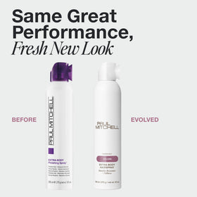 Paul Mitchell spray nozzle close-up demonstrating even mist and easy application benefit