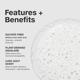 Close-up lather texture of Paul Mitchell shampoo demonstrating gentle cleansing